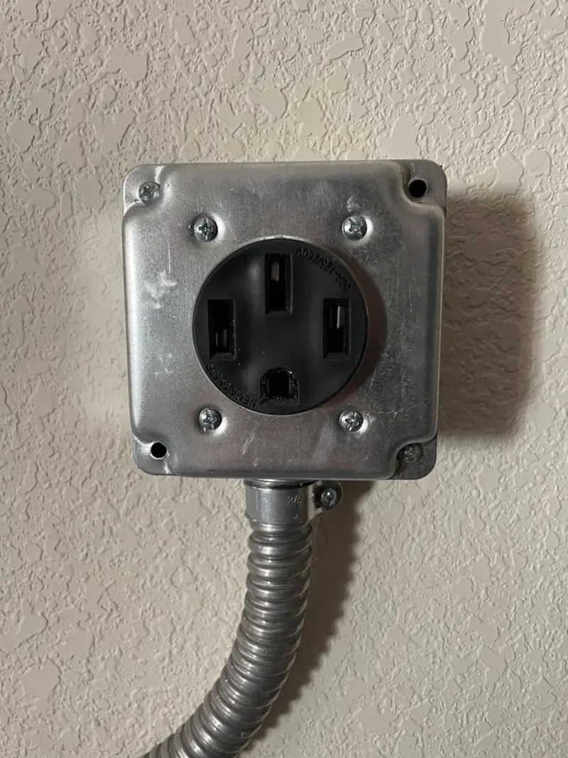 NEMA 14-50 outlet installed for Smart Home Electrical in Hillsborough